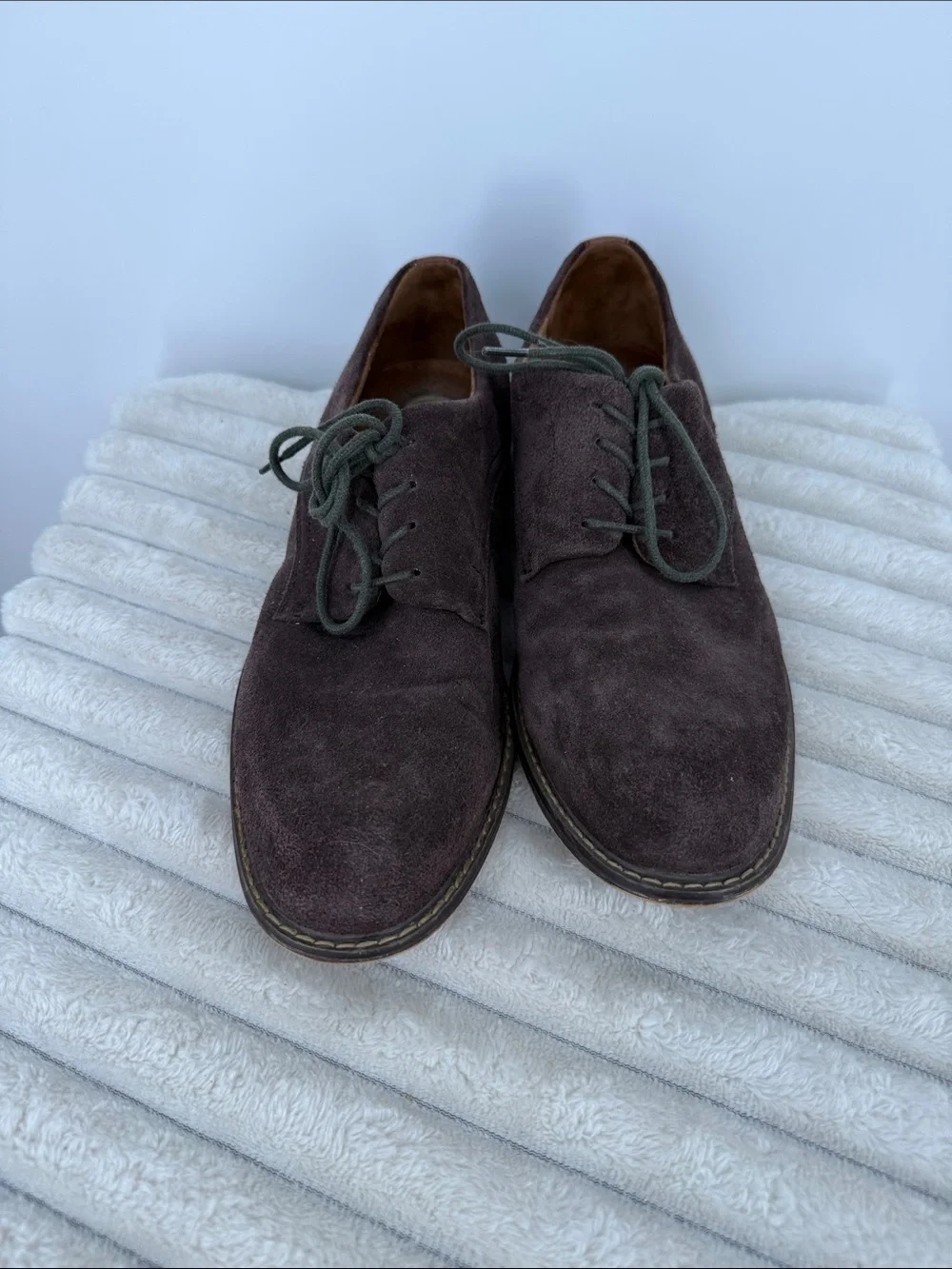 Kenneth Cole NY Winston Suede Derby Lace Up shoes Sz 7.5